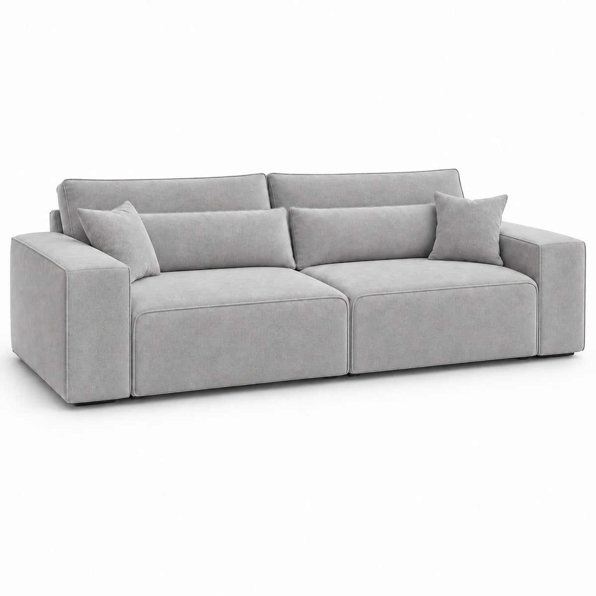 Dalton 3 seater sofa in silver — plain background