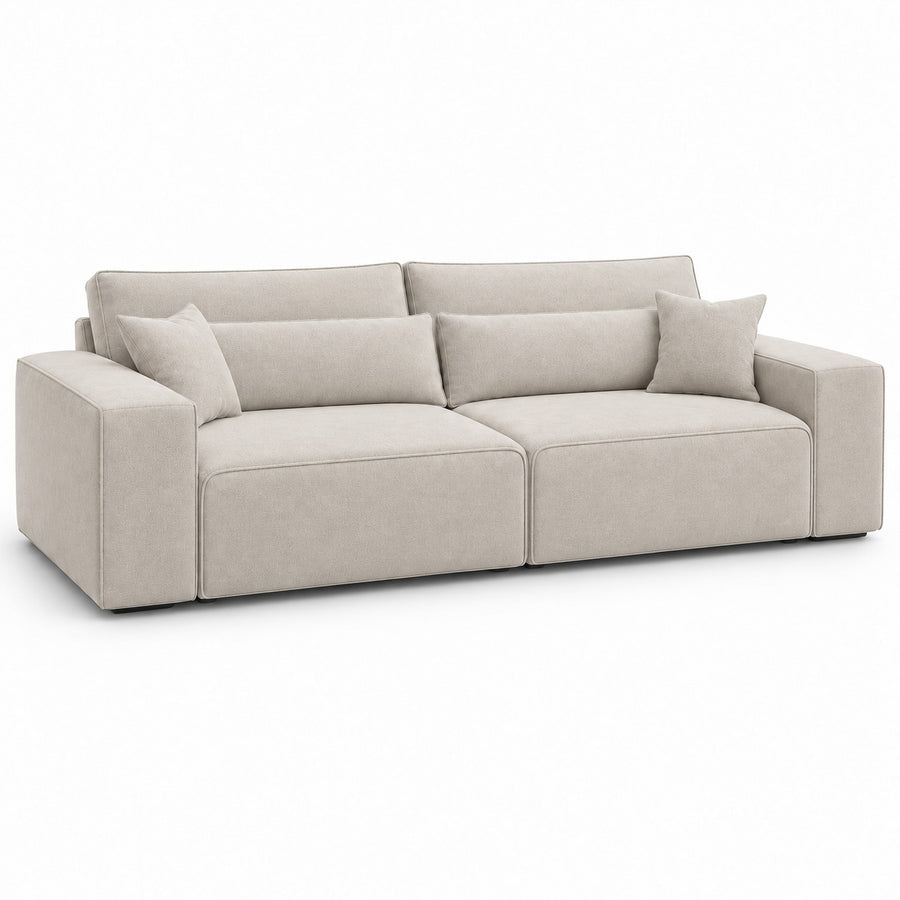 Dalton 3 seater sofa in vanilla cream — plain background