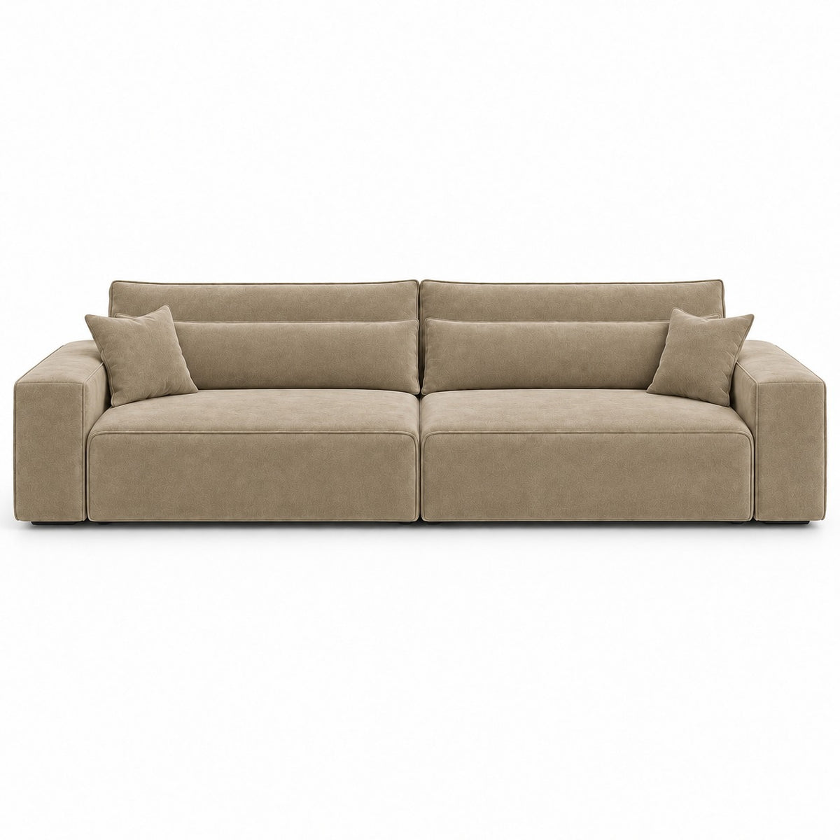 Dalton 4 seater sofa in champagne mink — plain background