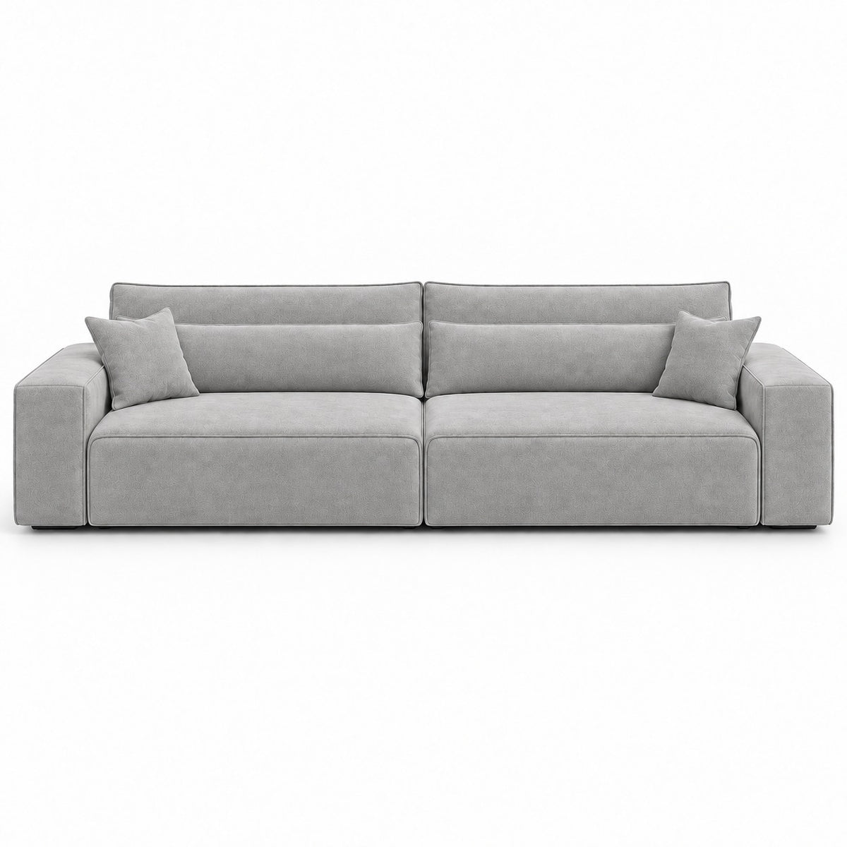 Dalton 4 seater sofa in silver — plain background