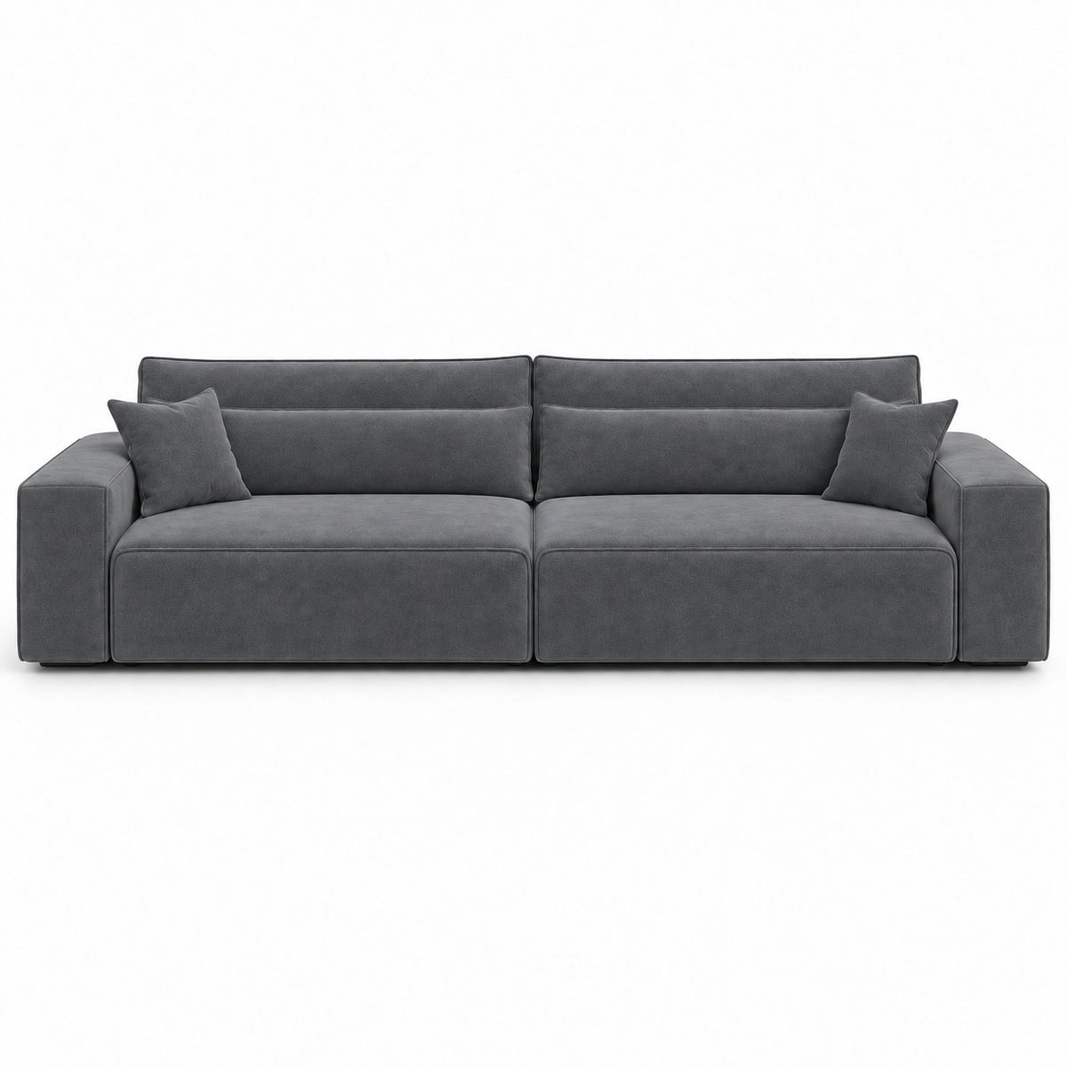 Dalton 4 seater sofa in smoked steel — plain background