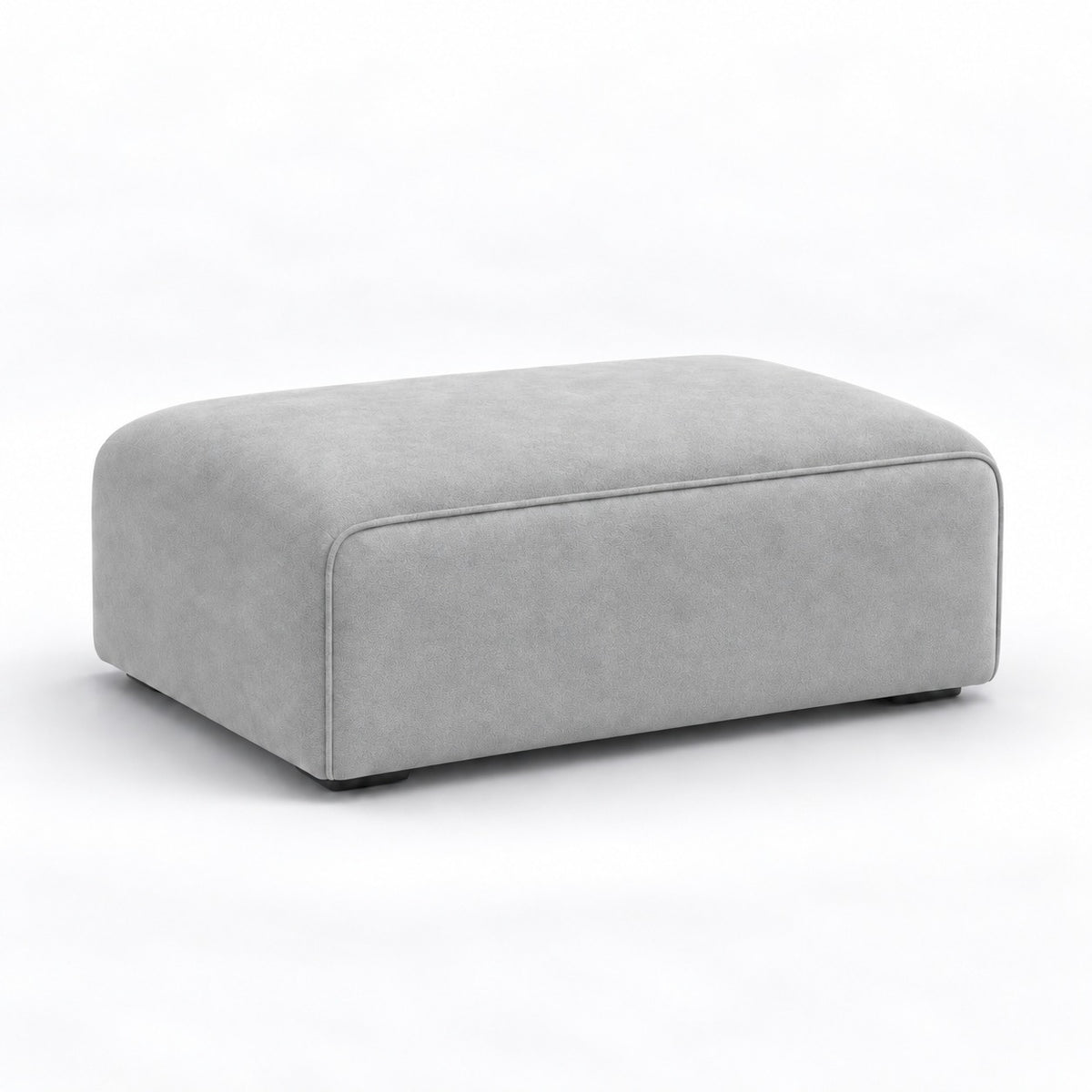 Dalton matching footstool in silver – 100 × 70 cm