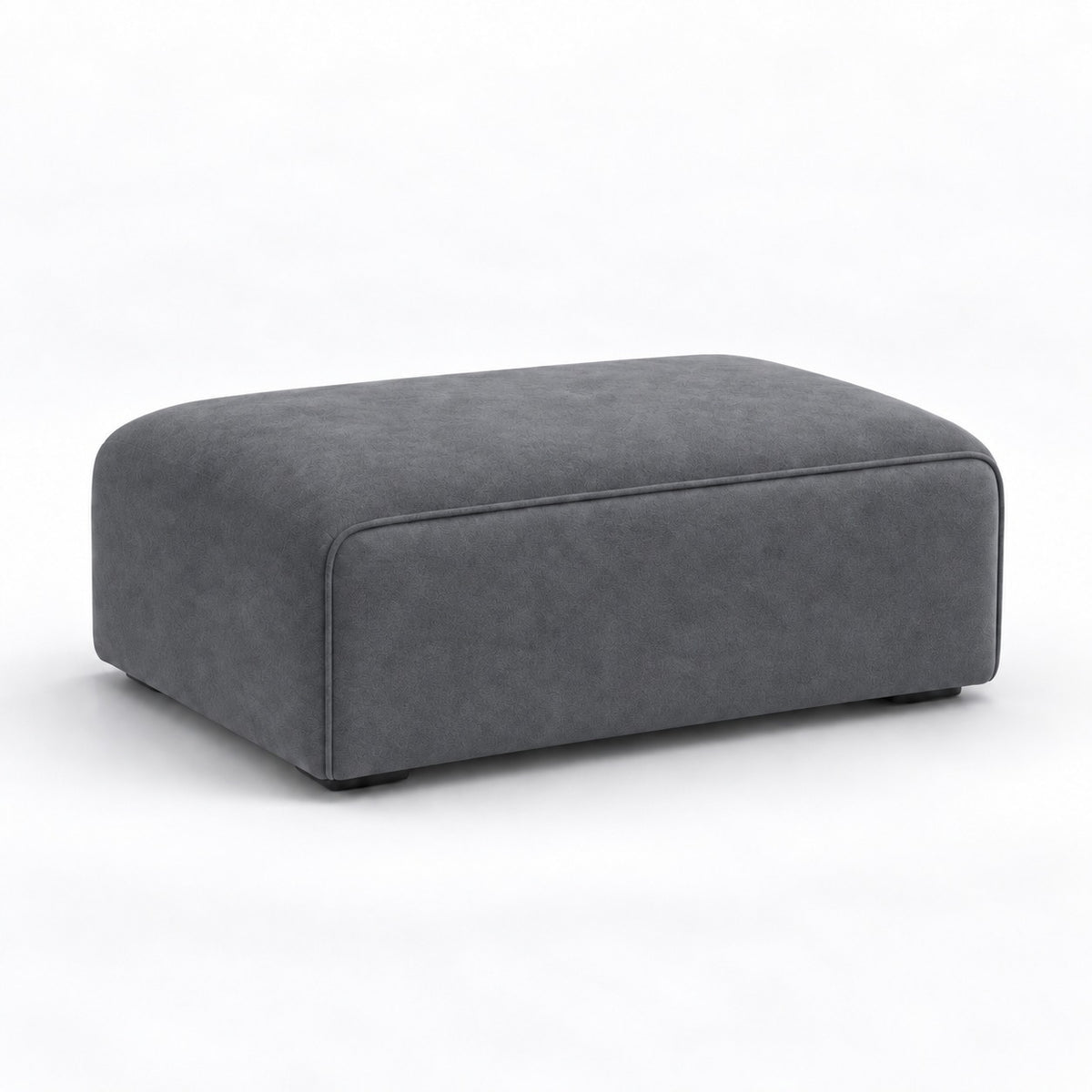 Dalton matching footstool in smoked steel – 100 × 70 cm