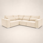 Cream modular sectional sofa with plush cushions and modern design for luxury living rooms