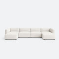 Delray Medium (290cm) in Meringue on a cold light grey background
