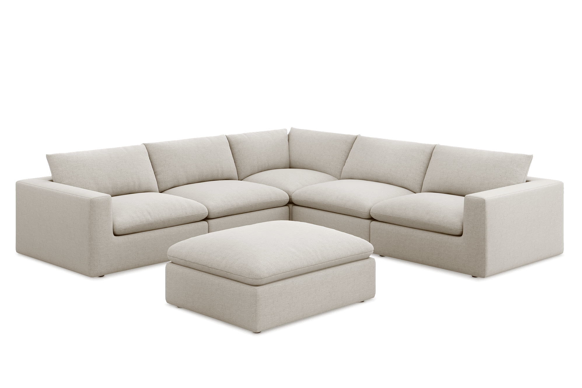 Lux 5-Seater Modular Corner Sofa & Footstool Bundle
