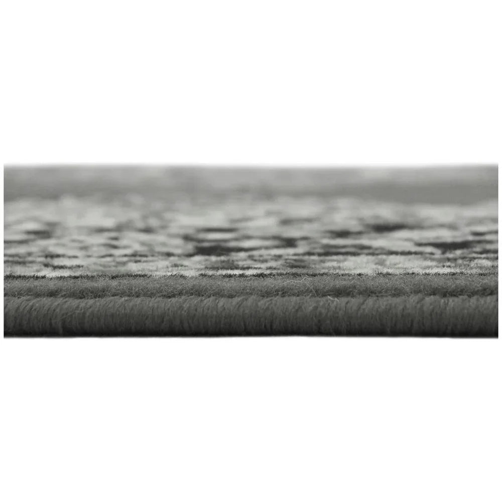 Luxury grey area rug with plush texture and patterned design for modern living spaces