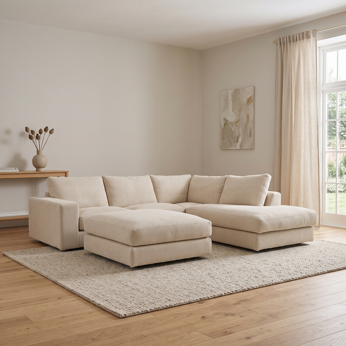 Harlow Footstool — lifestyle room hero