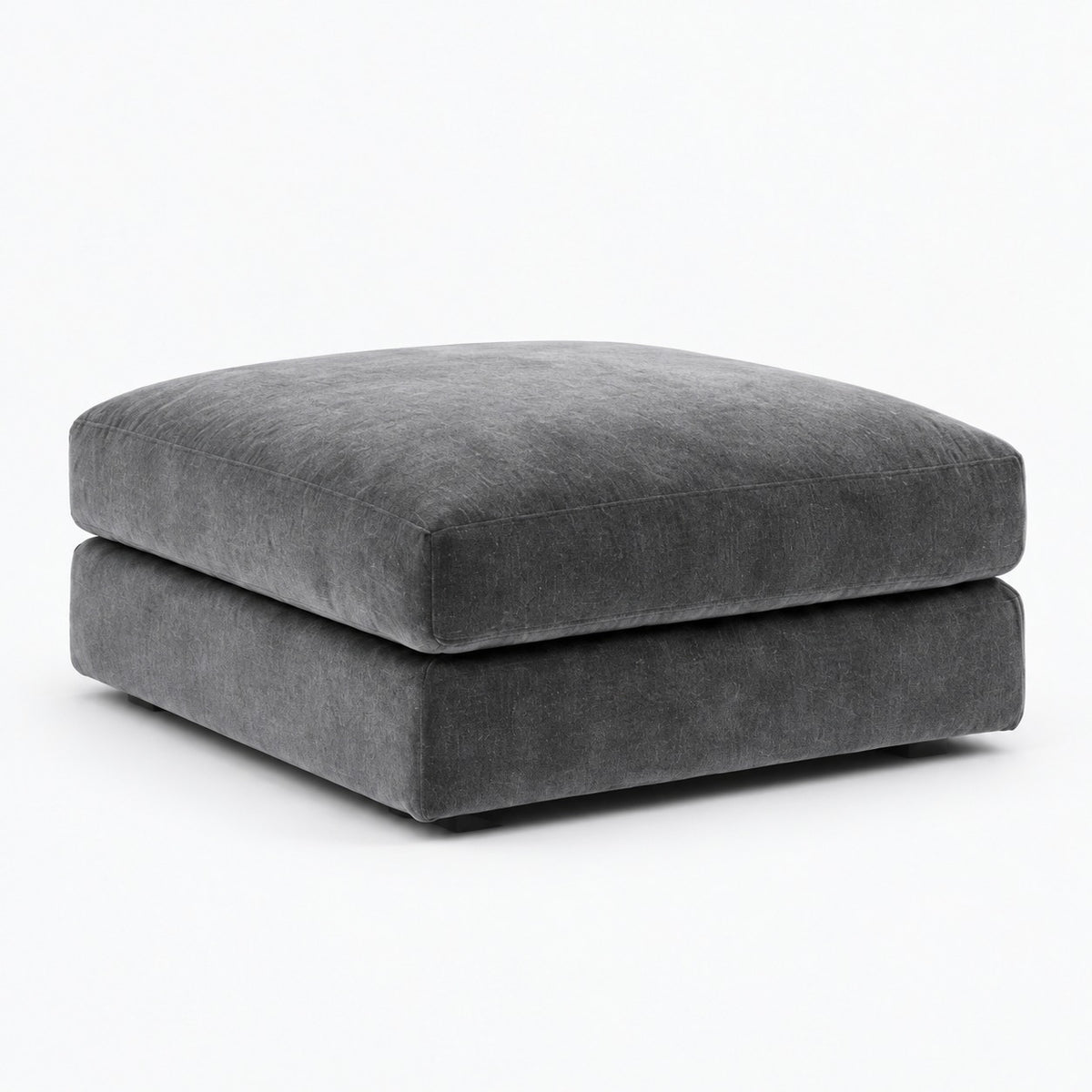 Harlow Footstool only – smoked steel