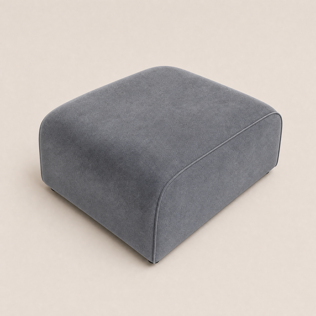Maison Footstool - Smoked Steel