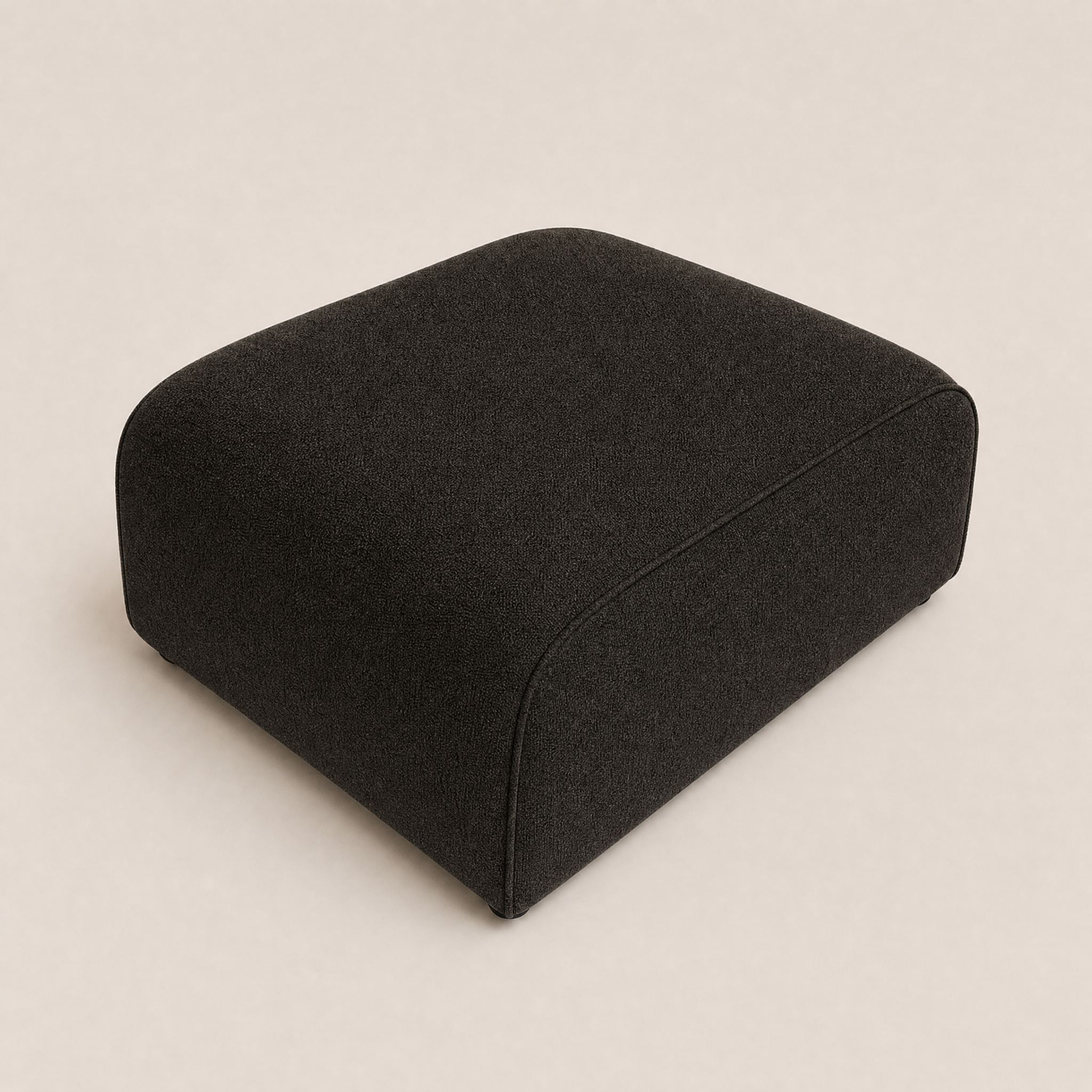 Maison Footstool - Luxe Chenille Double Espresso