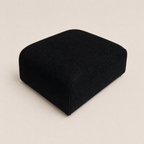 Maison Footstool - Luxe Chenille Black Top