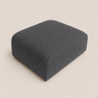 Maison Footstool - Luxe Chenille Luxe Steel Grey