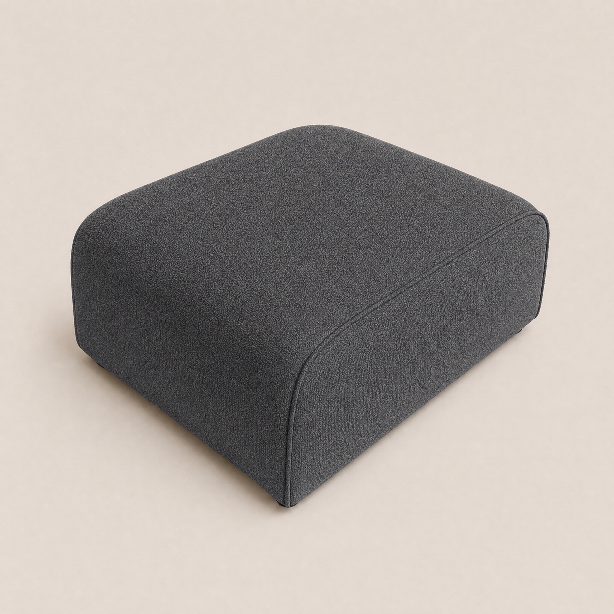 Maison Footstool - Luxe Chenille Luxe Steel Grey