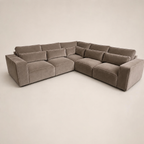 Maison 5 Piece Double Corner Sofa - Champagne Mink