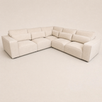 Maison 5 Piece Double Corner Sofa - Vanilla Cream