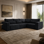 Maison 5 Piece Double Corner Sofa - Black Storm