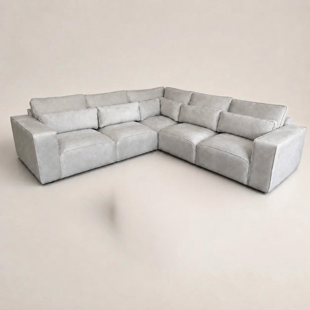 Maison 5 Piece Double Corner Sofa - Silver