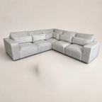 Maison 5 Piece Double Corner Sofa - Silver