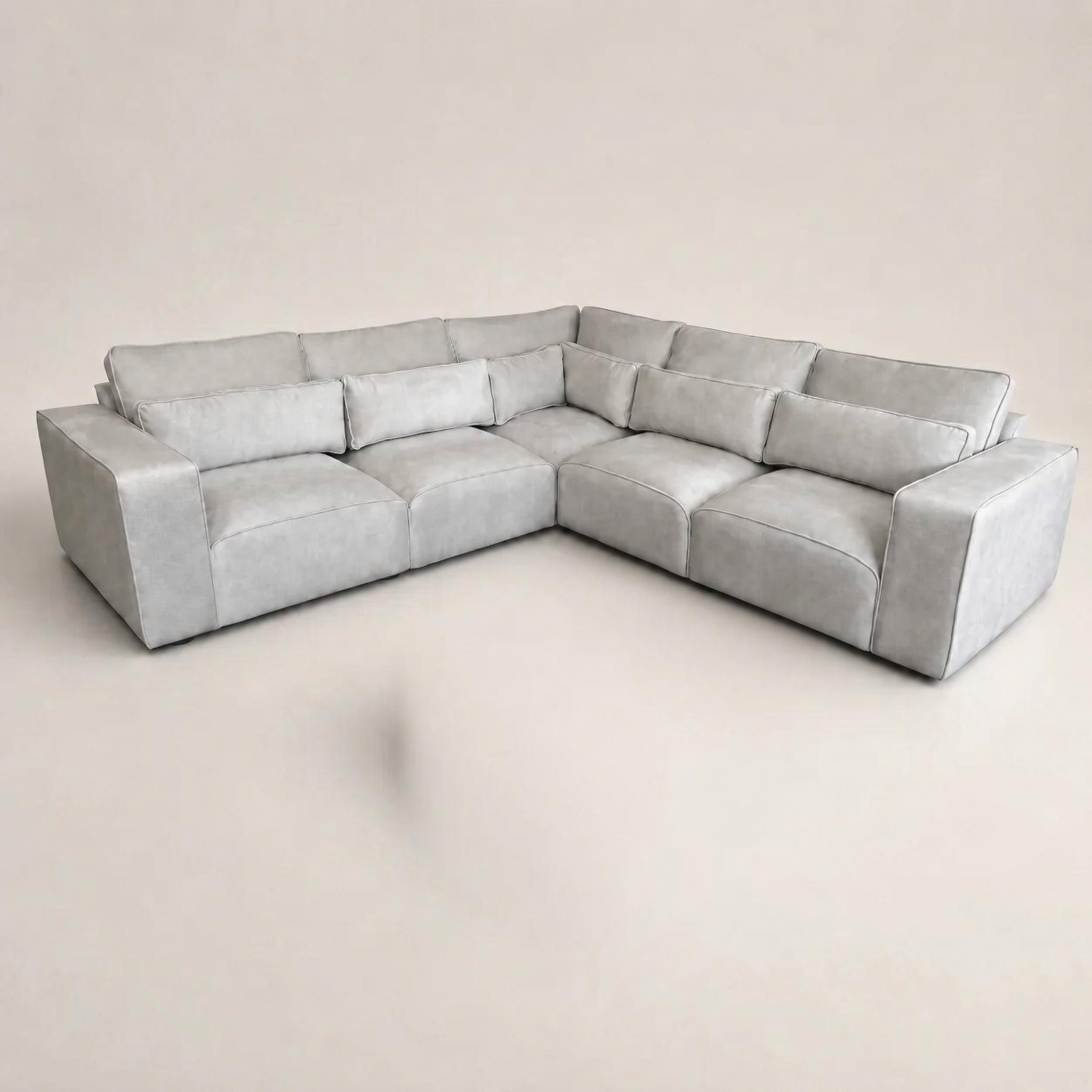 Maison 5 Piece Double Corner Sofa - Silver
