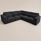 Maison 5 Piece Double Corner Sofa - Midnight Noir