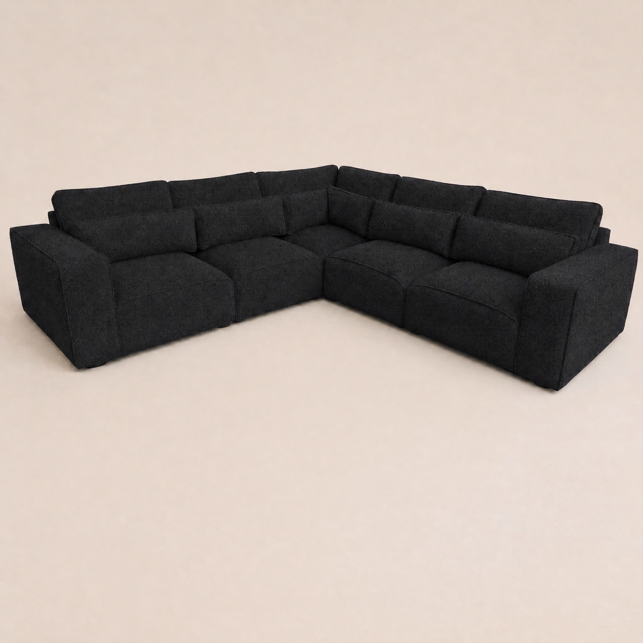 Maison 5 Piece Double Corner Sofa - Bouclé Midnight