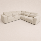 Maison 5 Piece Double Corner Sofa - Bouclé Meringue
