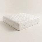 Luxury white quilted mattress with diamond stitching, ideal for comfortable sleep and modern beds