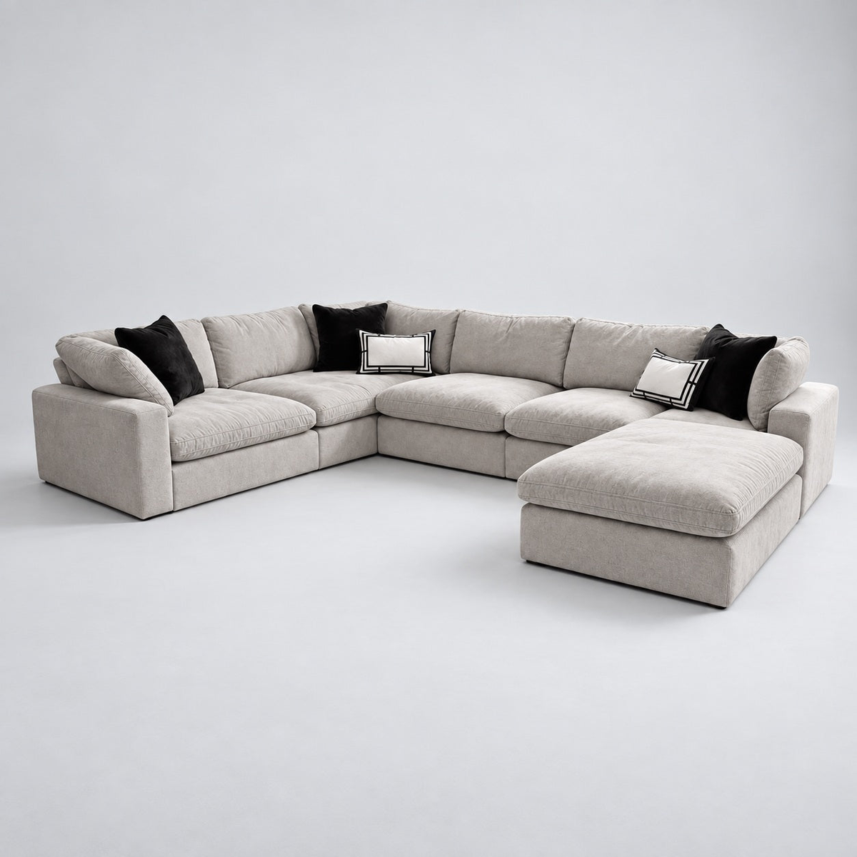 Kensington Large U-Shape Sofa & Footstool Bundle