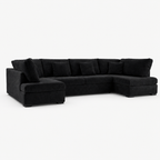 Leighton U Shape Sectional Sofa — Midnight Noir — cold light grey clean studio