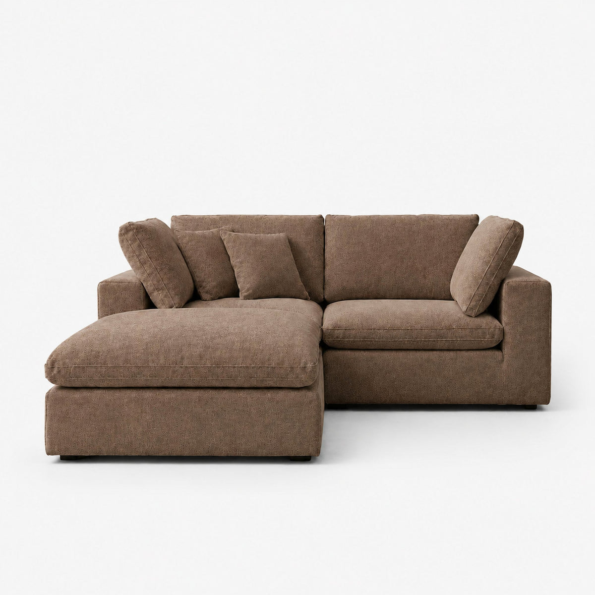 Linara Feather Modular Chaise Sofa — Latte — clean studio