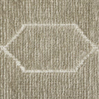 Luxury beige chenille sofa fabric with geometric weave pattern, soft texture for modern living room furniture