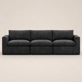 Luxury dark grey three-seater sofa with modern design, perfect for contemporary living rooms
