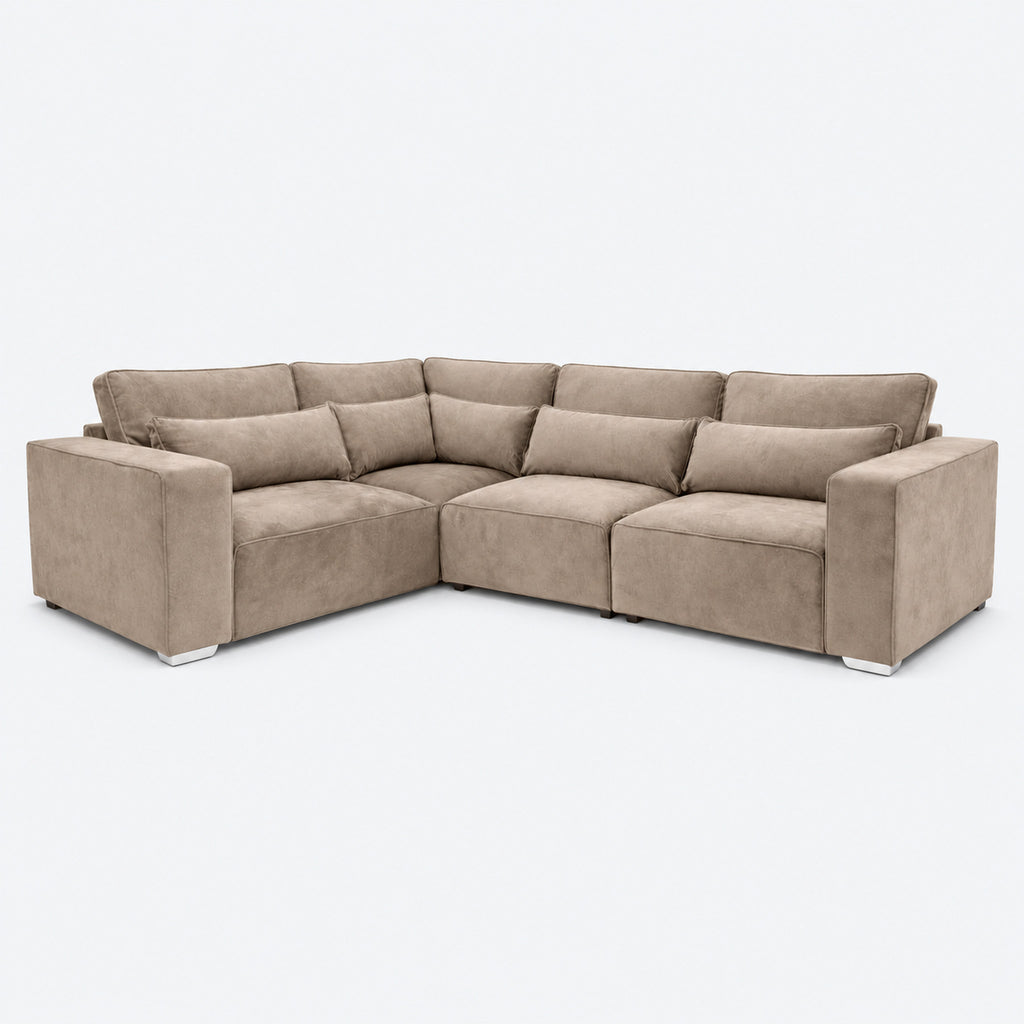 Maison 4 Piece Modular Single Corner Sofa - Champagne Mink clean product image