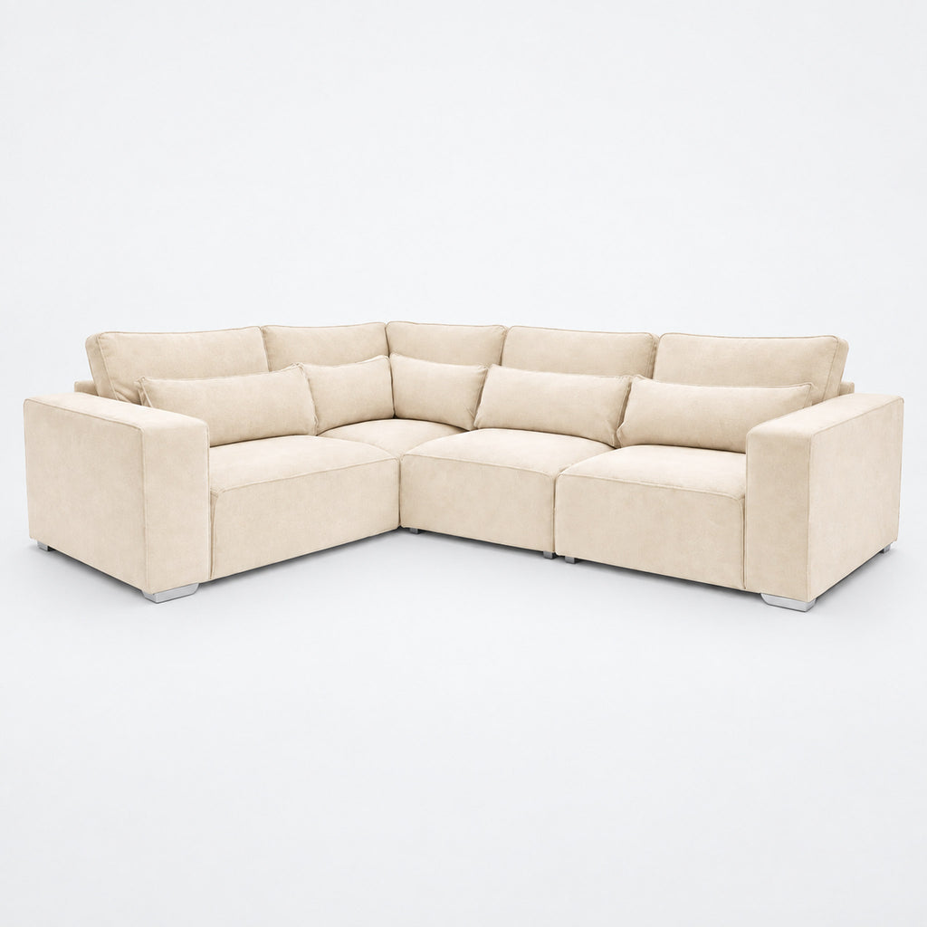 Maison 4 Piece Modular Single Corner Sofa - Vanilla Cream clean product image
