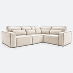 Maison 4 Piece Modular Single Corner Sofa - White Truffle clean product image
