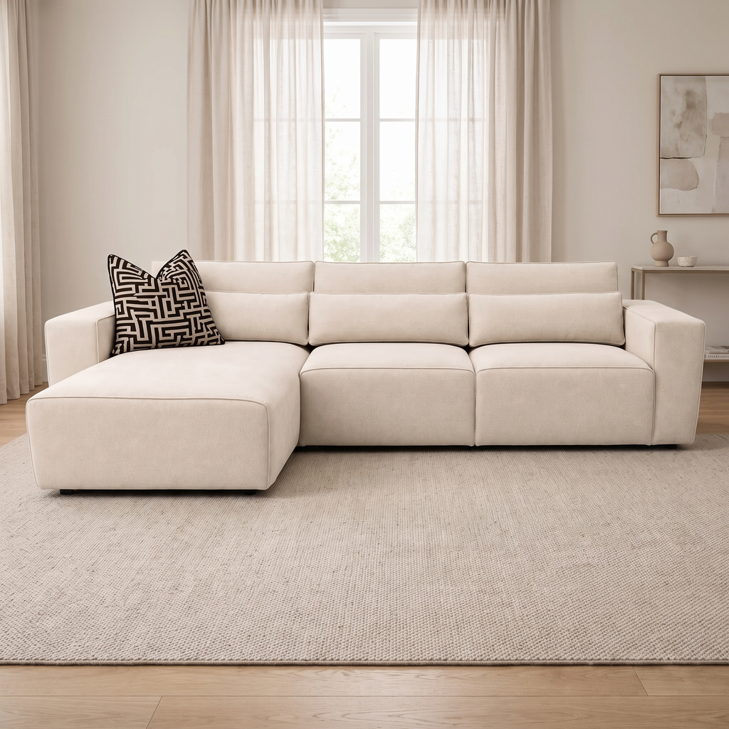 Maison 3 Seater Chaise Sofa — lifestyle room hero