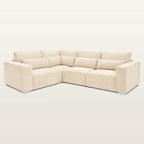 Cream modular corner sofa with plush cushions and modern design for luxury living rooms