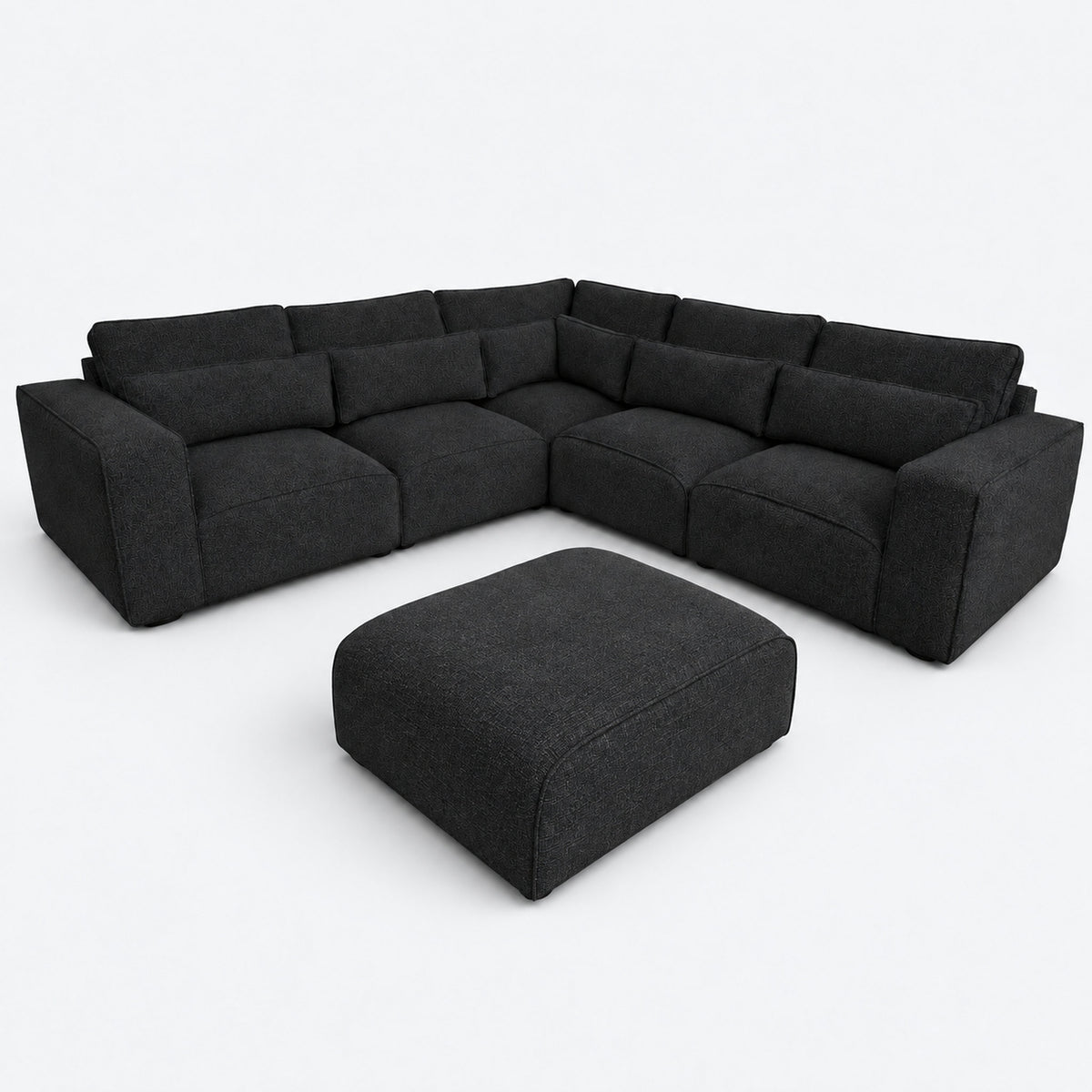 Maison 5 Piece Double Corner Sofa & Footstool Bundle - Midnight