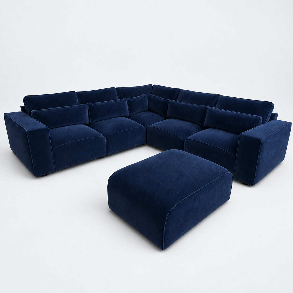 Maison 5 Piece Double Corner Sofa & Footstool Bundle - Pacific