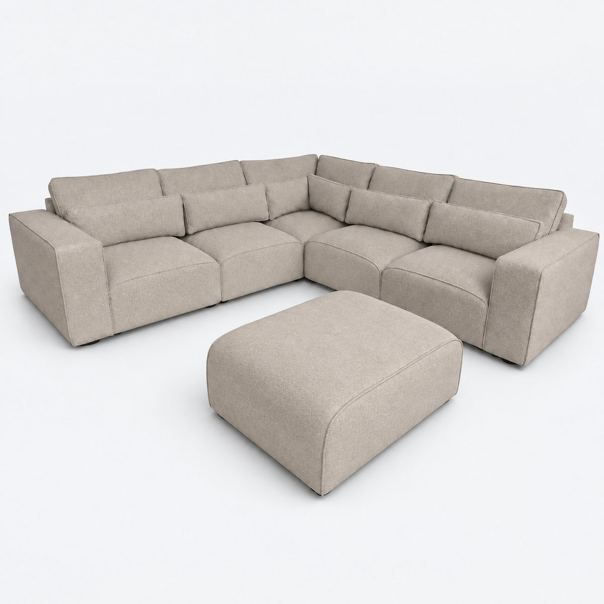 Maison 5 Piece Double Corner Sofa & Footstool Bundle - Summer Beach