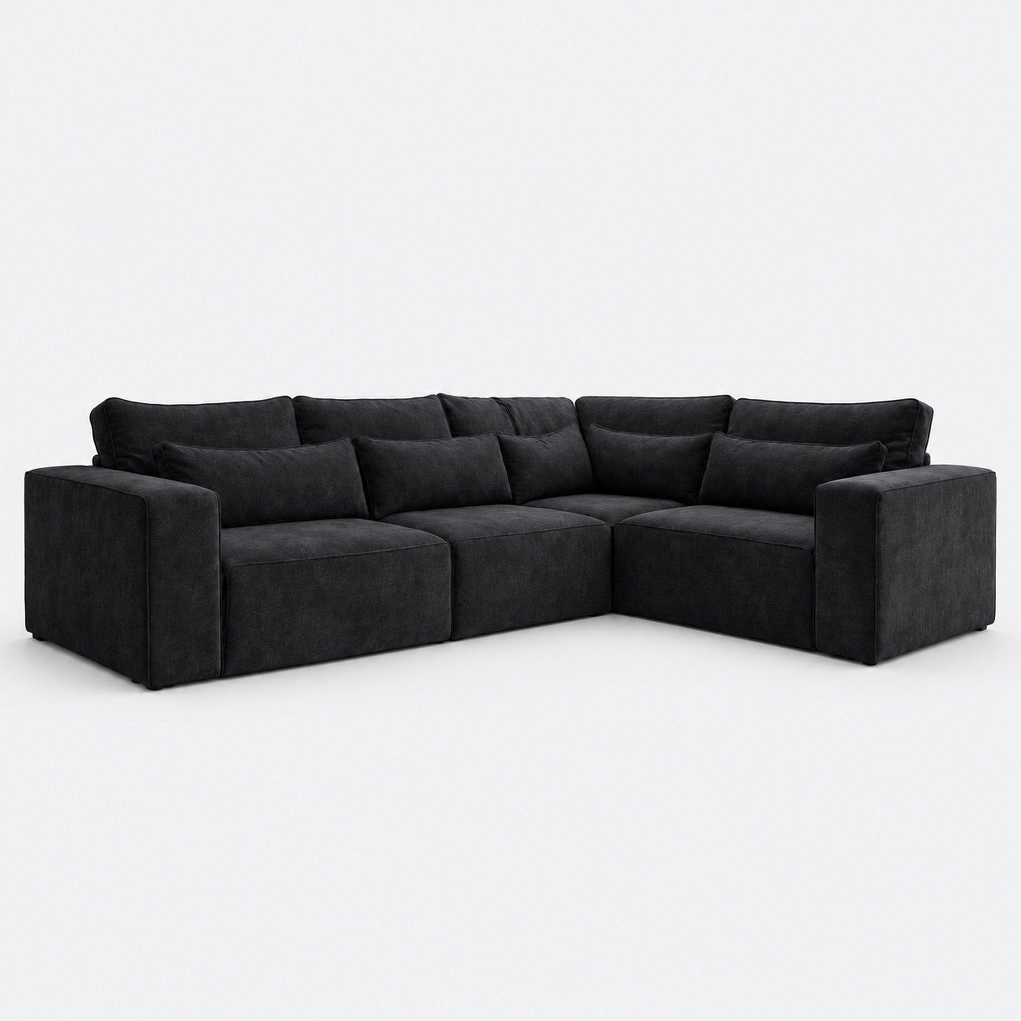 Maison 5 Piece Double Corner Sofa - Black Storm
