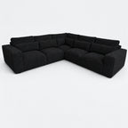 Maison 5 Piece Double Corner Sofa - Black Top