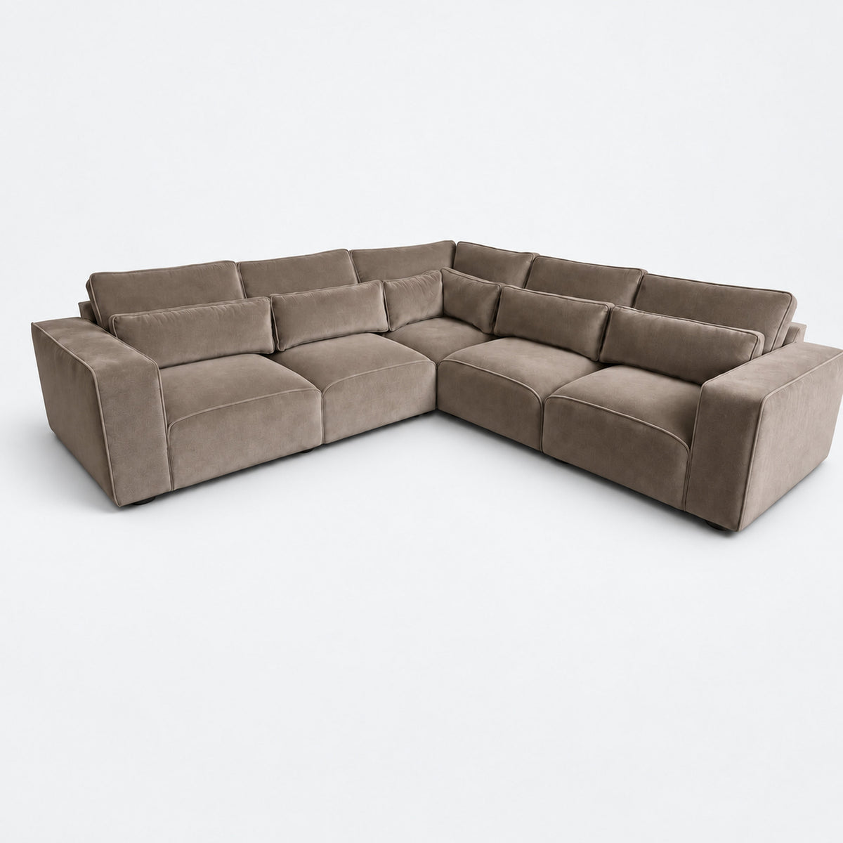 Maison 5 Piece Double Corner Sofa - Champagne Mink
