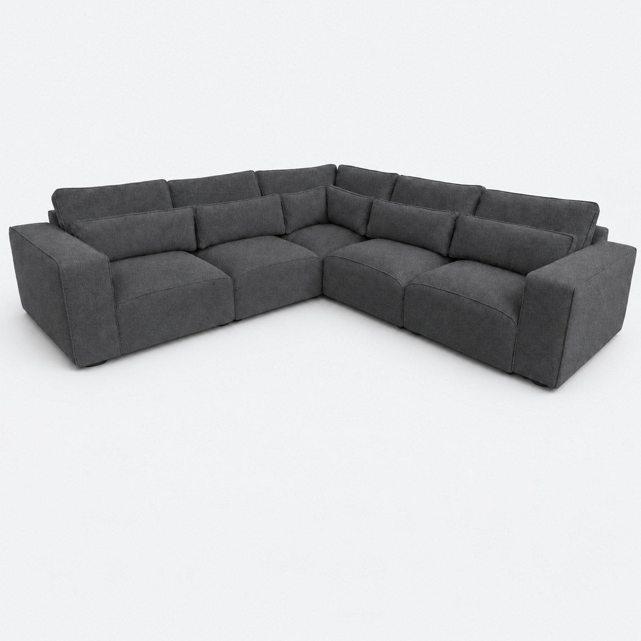 Maison 5 Piece Double Corner Sofa - Luxe Steel