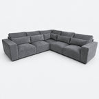 Maison 5 Piece Double Corner Sofa - Smoked Steel