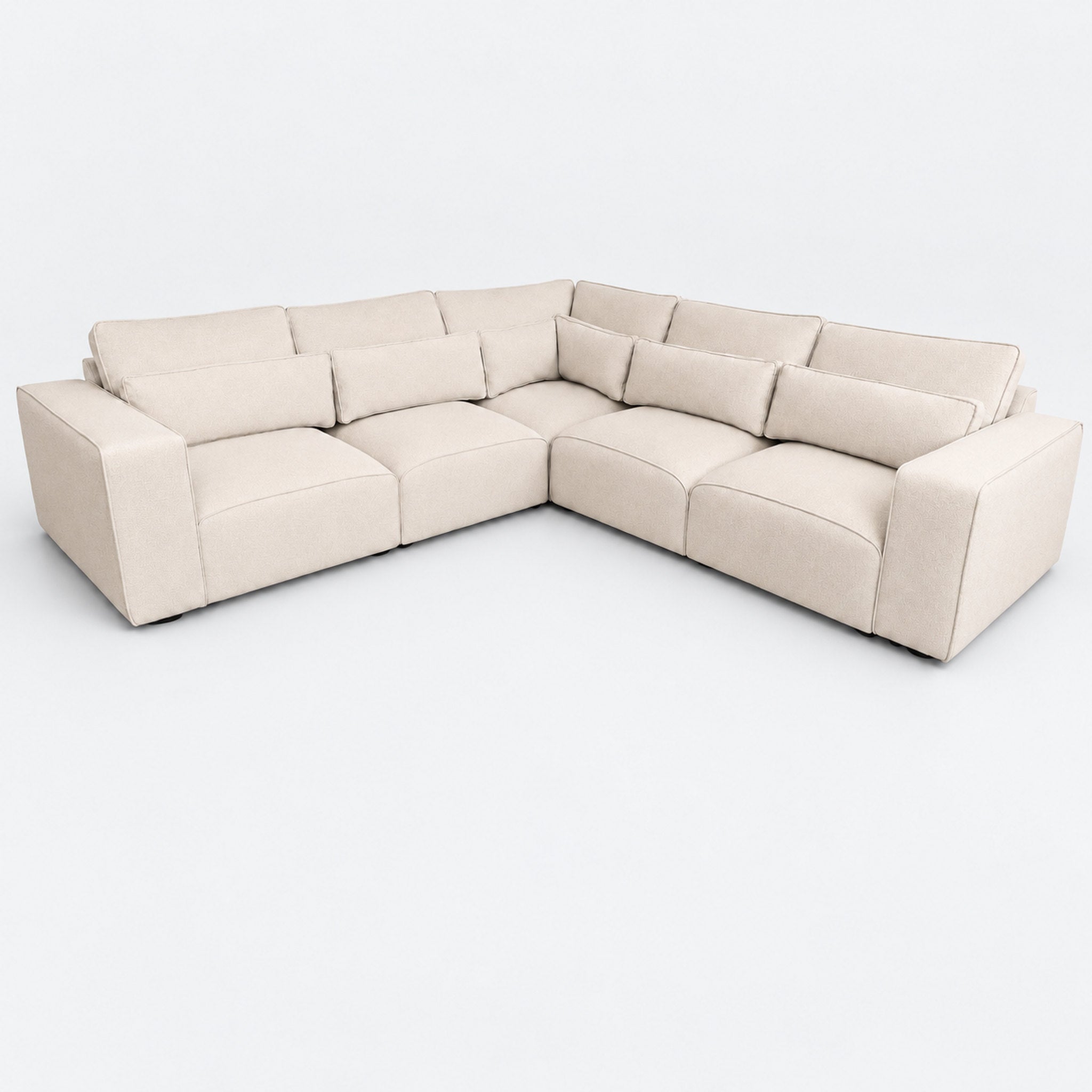 Maison 5 Piece Double Corner Sofa - Vanilla Cream