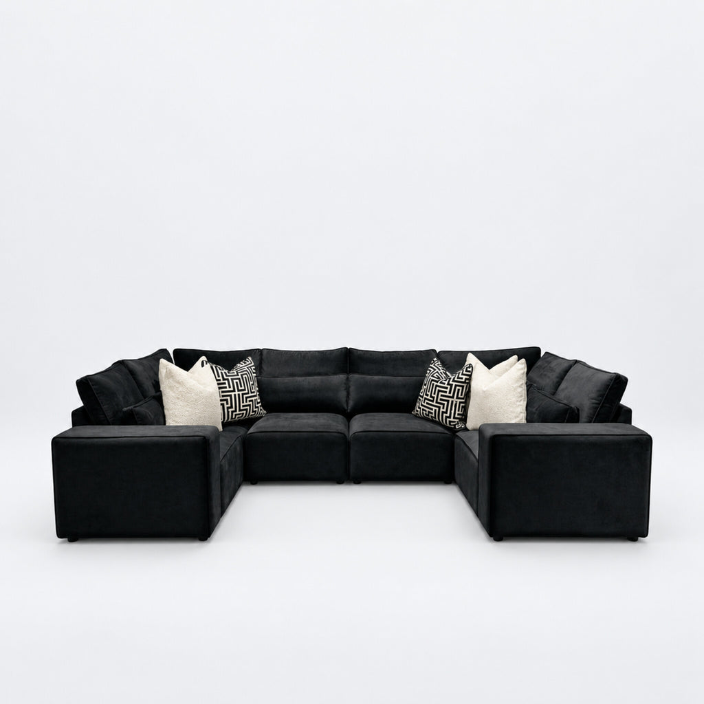 Maison Closed-End U-Shape Sofa - Midnight Noir