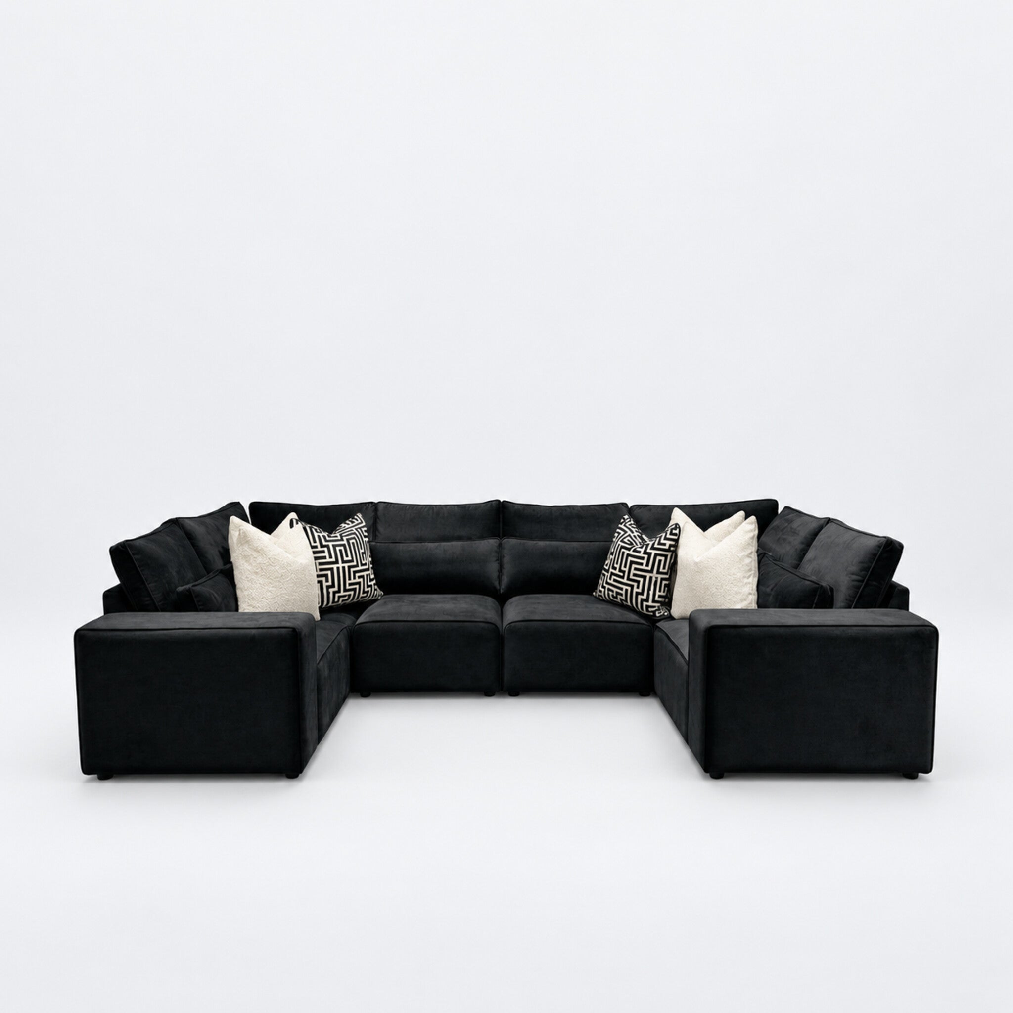Maison Closed-End U-Shape Sofa - Midnight Noir