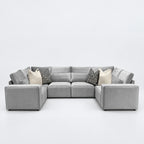 Maison Closed-End U-Shape Sofa - Silver